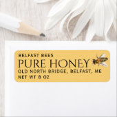 Provence geel retouradres honing label bij (Insitu)