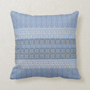 Provence Gemengde Patronen Blauw en Taupe Kussen