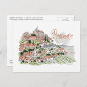 Provence Gordes-postkaart Briefkaart (Voorkant / Achterkant)