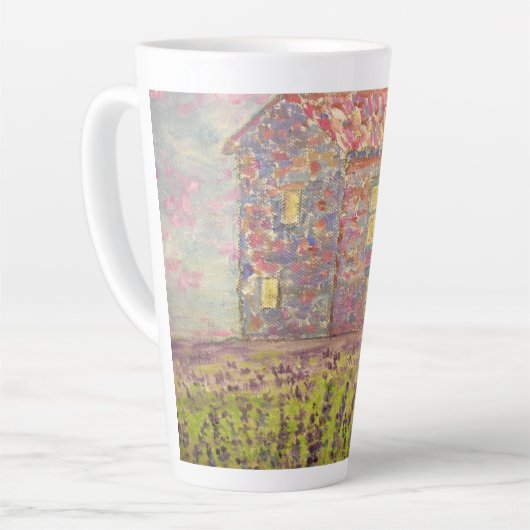 Provence House en Lavender Fields Latte Mok (Linkerhoek)