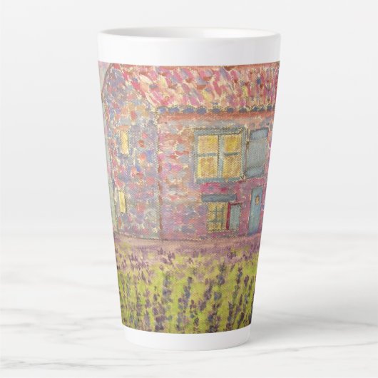 Provence House en Lavender Fields Latte Mok (Voorkant)