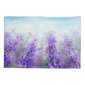 Provence Lavendel: Waterverf veld Kussensloop (Achterkant)