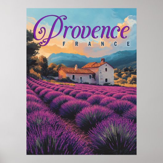  Provence lavendelvelden reizen Poster (Voorkant)
