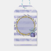 Provence Lavender Paarse Flower Weddenschap Bedank Cadeaulabel (Achterkant)