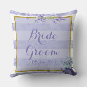 Provence Lavender Paarse Flower Weddenschap Foreve Kussen (Achterkant)