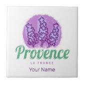 Provence Retro Lavender French Riviera Frankrijk Tegeltje (Voorkant)