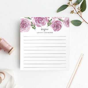 Provence Roos   Aangepaste Floral Notitieblok