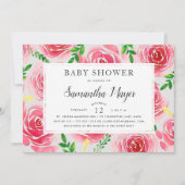 Provence Rose Baby shower Invitation (Devant)