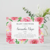 Provence Rose Baby shower Invitation (Debout devant)