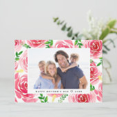 Provence Rose | Carte photo de la fête des mères (Debout devant)