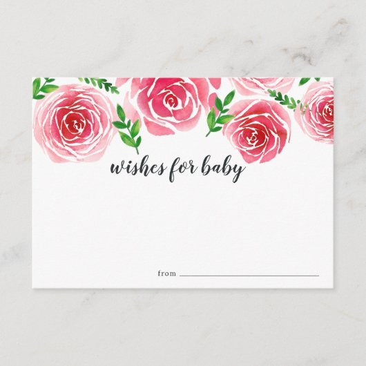 Provence Rose | Voeux pour carte bébé (Devant)