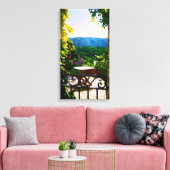 Provence tuin uitzicht canvas afdruk (Insitu (Woonkamer))