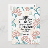 Proverb 30:5 Bijbelverse Briefkaart (Voorkant / Achterkant)