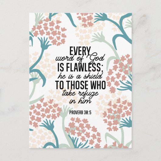 Proverb 30:5 Bijbelverse Briefkaart (Voorkant)