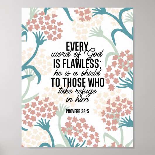 Proverb 30:5 Bijbelversie Poster (Voorkant)