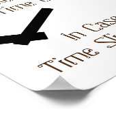 Proverb-klokgezicht Tijd voor Poster (Hoek)