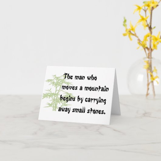 proverbe chinois carte pour notes (Fleur jaune)