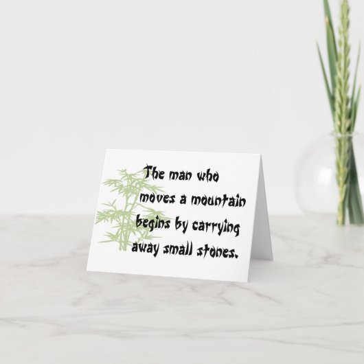 proverbe chinois carte pour notes (Devant)