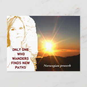 proverbe norvégien - carte postale