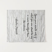 Proverbe Sagesse Citer Tapisserie (Devant (Horizontal))