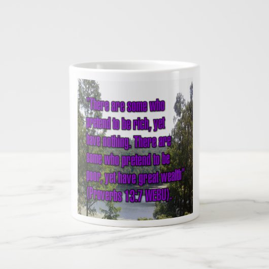 Proverbes 13:7 WEBU Mug (Devant)