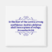 Proverbes 14:26 Magnet (Devant)