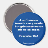 Proverbes 15:1 Bible Verse aimant (Recto/Verso)