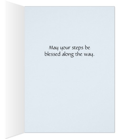 Proverbes 16:9 Blessed Steps Card (Intérieur (Droit))