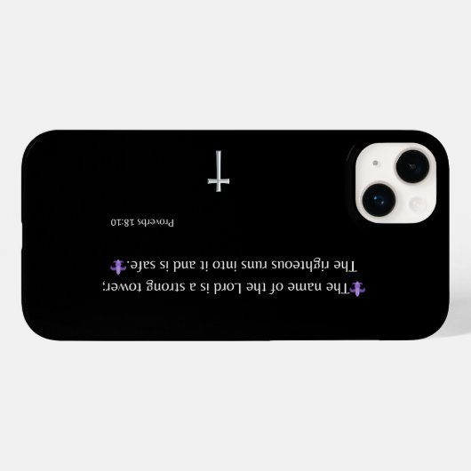 Proverbes 18:10 Bible Verse iPhone / coque ipad (Verso (horizontal))