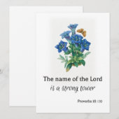 Proverbes 18 : 10 Carte de voeux (Devant / Derrière)