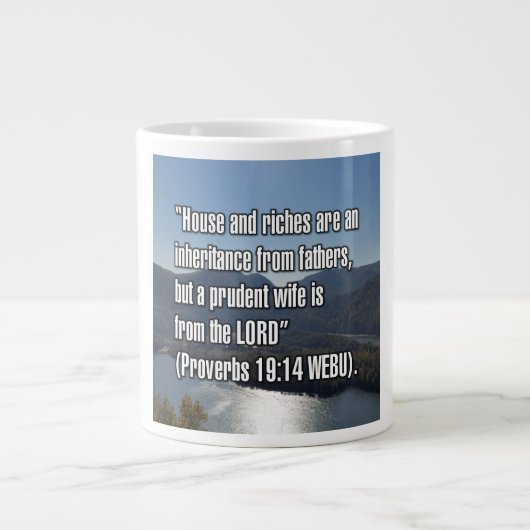 Proverbes 19:14 WEBU Mug (Devant)
