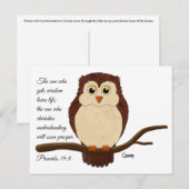 Proverbes 19:8 - Carte postale (Devant / Derrière)