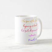Proverbes 1:7 Mug multicolore (Devant droit)
