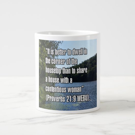 Proverbes 21:9 WEBU Mug (Devant)