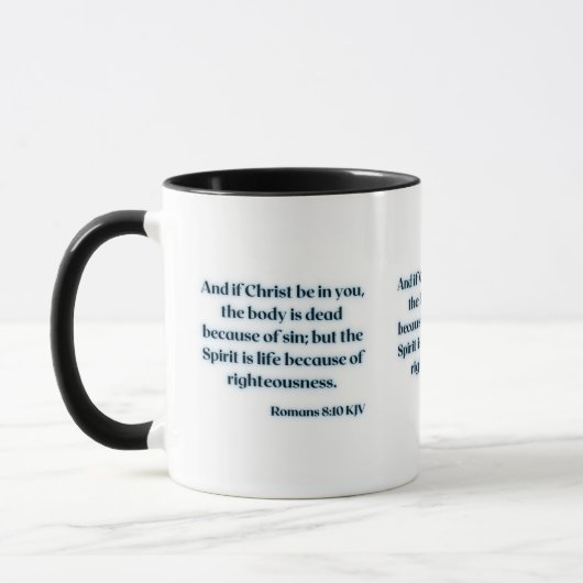 Proverbes 24:16 KJV Bible Écriture Mug à deux tons (Gauche)