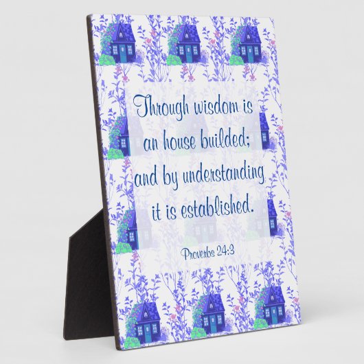 Proverbes 24:3 Plaque (Côté)