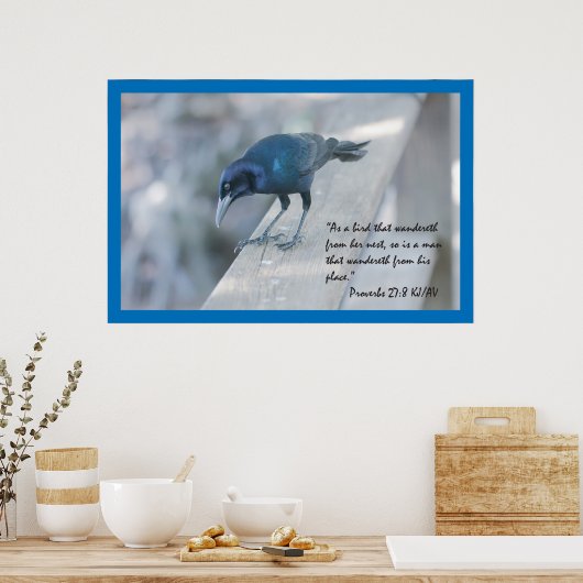 Proverbes 27:8 Écriture Poster (Cuisine)