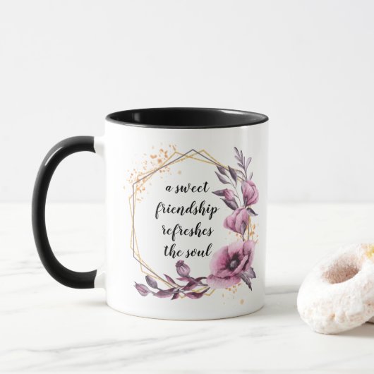 Proverbes 27:9 mug d'amitié (Avec donut)