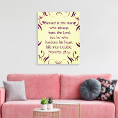 Proverbes 28:14 Écriture Biblique Toile Décorée (Insitu(Salon))