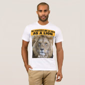 PROVERBES 28:1 BOLD COMME UN LION, T-SHIRTS CHRÉTI (Devant entier)