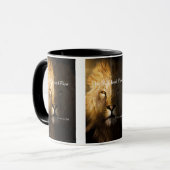 Proverbes 28:1 Citation Bible KJV Mug à deux tons (Devant gauche)