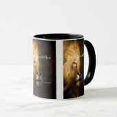 Proverbes 28:1 Citation Bible KJV Mug à deux tons (Devant droit)