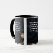 Proverbes 28:1 KJV Bible Écriture Mug à deux tons (Devant gauche)