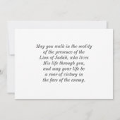 Proverbes 28:1 Téméraire droit comme une carte Lio (Dos)