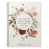 Proverbes 31:25 Blush rose floral journal de prièr (Devant)