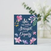 Proverbes 31:25 Cartes Postales Religieuses (Debout devant)