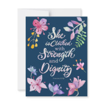 Proverbes 31:25 Cartes Postales Religieuses