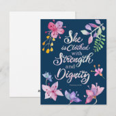 Proverbes 31:25 Cartes Postales Religieuses (Devant / Derrière)