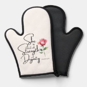 Proverbes 31:25 Elle est habillée Bible Verse Fleu (Recto/Verso)