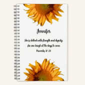 Proverbes 31:25 Floral Bible Verse Prayer Journal (Recto)